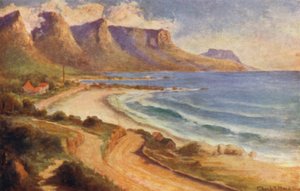 Cape Peninsula, Dél-Afrika: Camps Bay (színes litho)