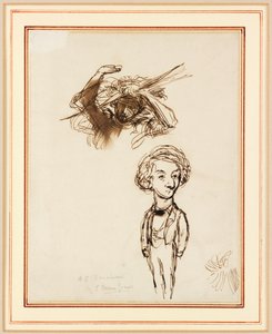 Algernon Charles Swinburne karikatúrája alkotó: Edward Coley Burne Jones