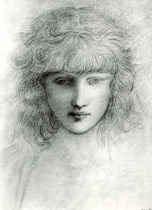 Egy lány feje alkotó: Edward Coley Burne Jones