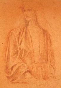 Tanulmány egy lányról (ceruza papíron) alkotó: Edward Coley Burne Jones