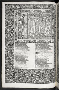 "Geoffrey Chaucer munkái most újonnan Sir Edward Burne-Jones által tervezett képekkel" alkotó: Edward Coley Burne Jones
