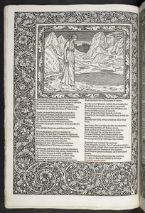 "Geoffrey Chaucer munkái most újonnan Sir Edward Burne-Jones által tervezett képekkel" alkotó: Edward Coley Burne Jones