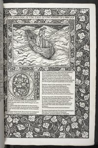 "Geoffrey Chaucer munkái most újonnan Sir Edward Burne-Jones által tervezett képekkel" alkotó: Edward Coley Burne Jones