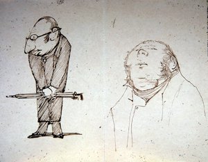 Két patrónus (ceruza papíron) alkotó: Edward Coley Burne Jones