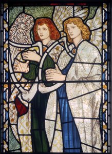 Angyalok hárfán játszanak, 1866 (festett üveg) alkotó: Edward Burne-Jones
