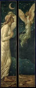 Ámor és Psyche – Palotai zöld falfestmények – Ámor elrepül a Psyché elől, 1881 alkotó: Edward Burne Jones