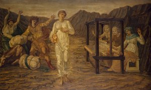 Ámor és Psyche – Palotai zöld falfestmények – Vénusz, a feladat által meghatározott psziché, 1881 alkotó: Edward Burne Jones