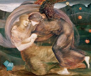 Ámor szállító Psyche (akvarell és pasztell papíron) alkotó: Edward Burne Jones
