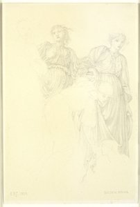 Nők csoportja, Előtanulmány a festményhez, Az arany lépcsők alkotó: Edward Coley Burne Jones