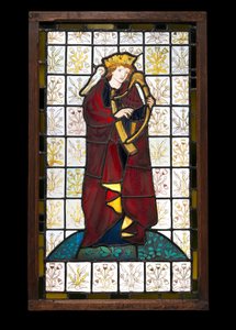Dávid király, a költő, 1863 (festett üveg) alkotó: Edward Burne Jones