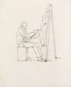 Selbstkarikatur, 1874 von Edward Burne Jones