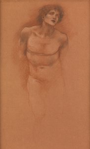 Tanulmány a szerelem figurájáról a "Szerelem kocsijában" alkotó: Edward Burne-Jones