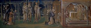 Tanulmány a "Szent Grál elérése" gobelinhez, 1894 körül alkotó: Edward Burne Jones