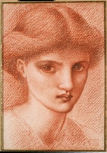 Tanulmány a lány fejéről alkotó: Edward Burne Jones