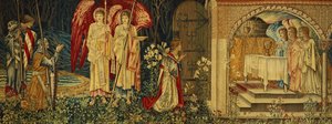 Sir Galahad, Sir Bors és Sir Percival a Szent Grál elérése, alkotó: Edward Burne Jones