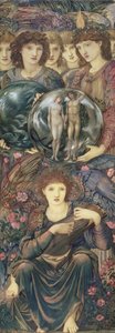 A teremtés napjai: A hatodik nap, 1870-76 (wc, gouache, kagylóarany és platinafesték vászon borítású panelen) alkotó: Edward Burne Jones