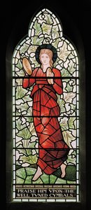 Wilden, All Saints, Morris & Co., Edward Burne-Jones, John Henry Dearle (1859-1932), Miriam, 1902-1914, Louisa, Alfred, The Baldwins, miniszterelnök, metodista, Worcestershire, Arts & Crafts, Rudyard alkotó: Edward Coley and Dearle Burne-Jones