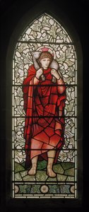 Wilden, All Saints, Morris & Co., Edward Burne-Jones, John Henry Dearle (1859-1932), The Good Shepherd, 1902-1914, Louisa, Alfred, The Baldwins, miniszterelnök, metodista, Worcestershire, Arts & Craft
