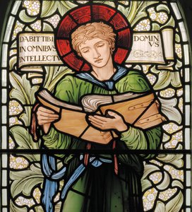 Wilden, All Saints, Morris & Co., Edward Burne-Jones, John Henry Dearle (1859-1932), Timothy, részlet, 1902-1914, Louisa, Alfred, The Baldwins, miniszterelnök, metodista, Worcestershire, Arts & Crafts,