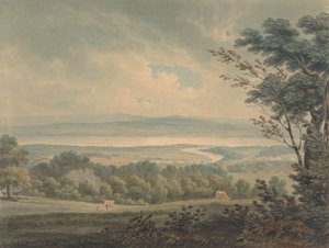 A Severn és a Wye folyó találkozása Chepstow közelében alkotó: Edward Dayes