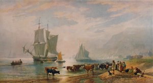 Egy nyári este: Szarvasmarha, 1858, 1935 alkotó: Edward Duncan