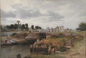 Kilátás a Temzére alkotó: Edward Duncan