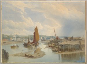 Város a folyótorkolatnál apálykor alkotó: Edward Duncan