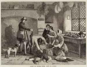 A karácsonyi kosár csomagolása alkotó: Edward Duncan