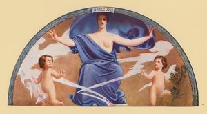 Kalliopé, az epikus költészet és ékesszólás múzsája (színes litográfia) alkotó: Edward Emerson Simmons