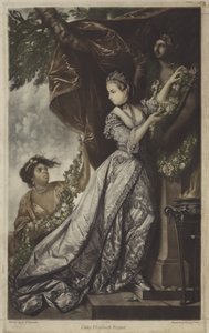 Lady Elizabeth Keppel (színes metszet)