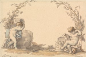 A rajz allegóriája alkotó: Edward Francis Burney