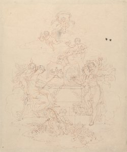 A festészet és az irodalom allegóriája alkotó: Edward Francis Burney