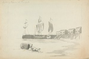 Fürdőházak Margate-ben alkotó: Edward Francis Burney