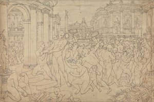 Bruttó tanulmány Szent Pál számára Efézusban alkotó: Edward Francis Burney
