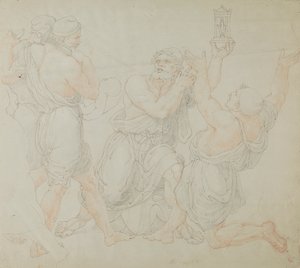Tanulmány Demitrius és két munkás alakjaihoz alkotó: Edward Francis Burney
