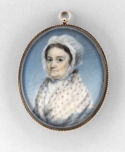 Mary Gould Almy, 1797-1800 körül (akvarell elefántcsonton alkotó: Edward Greene Malbone