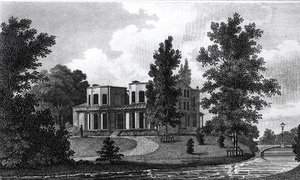 Lord Nelsons Villa Mertonban, megjelent 1806-ban alkotó: Edward Gyfford