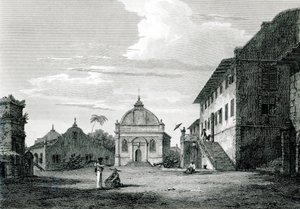 A malackai kormányház, George Cooke metszetével alkotó: Edward Hawke Locker