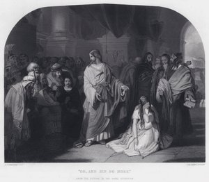 "Menj, és ne vétkezz többé" (metszet) alkotó: Edward Henry (after) Corbould