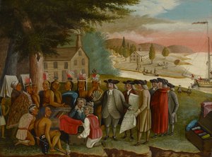 Penn szerződése az indiánokkal, 1830-40 körül (olaj, vászon) alkotó: Edward Hicks