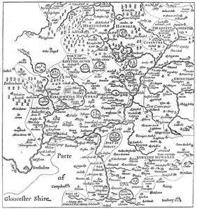 Stratford-upon-Avon és környező területeinek térképe, 1610 1885.