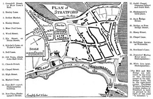 Stratford-upon-Avon térképe, Warwickshire, 1759-1885.