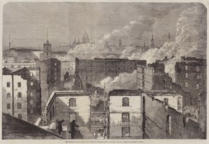 A késői nagy tűzvész romjai Southwarkban