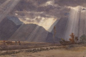 Táj Argeles közelében - Gazost a Pireneusok lábánál alkotó: Edward John Poynter