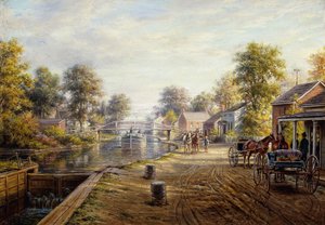 Jelenet a Delaware és a Hudson-csatorna mentén, 1907 alkotó: Edward Lamson Henry