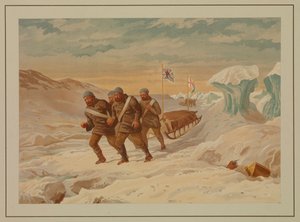 Sarki vázlatok. Visszatérve a hajóra egy sikertelen kísérlet után, hogy megtalálja az Északi-sarkot... alkotó: Edward Lawton Moss