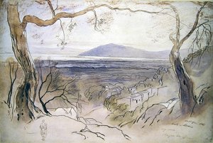 Kilátás Levkasra, Jón-szigetek alkotó: Edward Lear