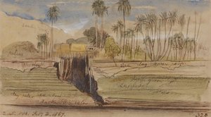 Ibreem és Wady Halfeh között, 1867. február 2., 14:45 (328) alkotó: Edward Lear