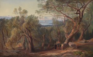 Korfu Santa Deccából, 1862. alkotó: Edward Lear