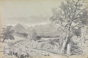 Derwentwater, 1836 szeptember alkotó: Edward Lear